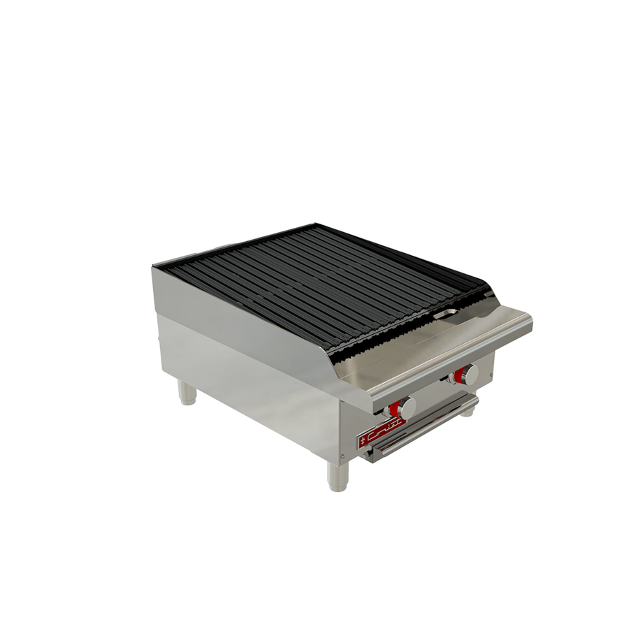 Asador a Gas 2 Quemadores, 2 Parrillas Reversibles Coriat ACV-2 MASTER DE MESA