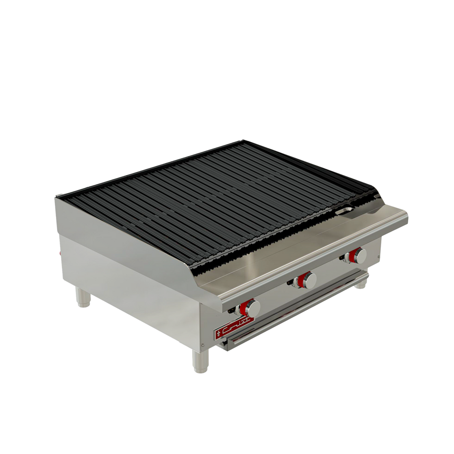 Asador a Gas 3 Quemadores, 3 Parrillas Reversibles Coriat ACV-3 MASTER DE MESA