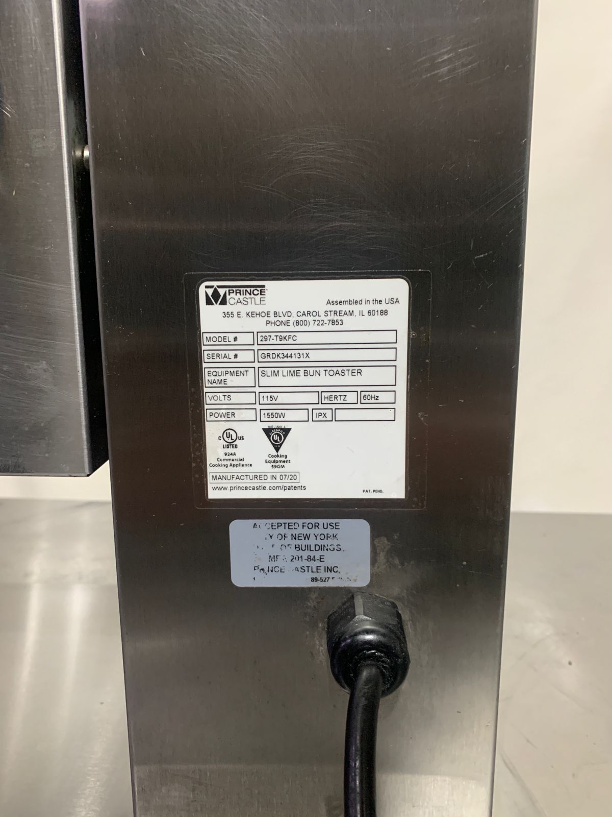 Tostador de Pan PrinceCastle 297-T9KF (Reacondicionado)