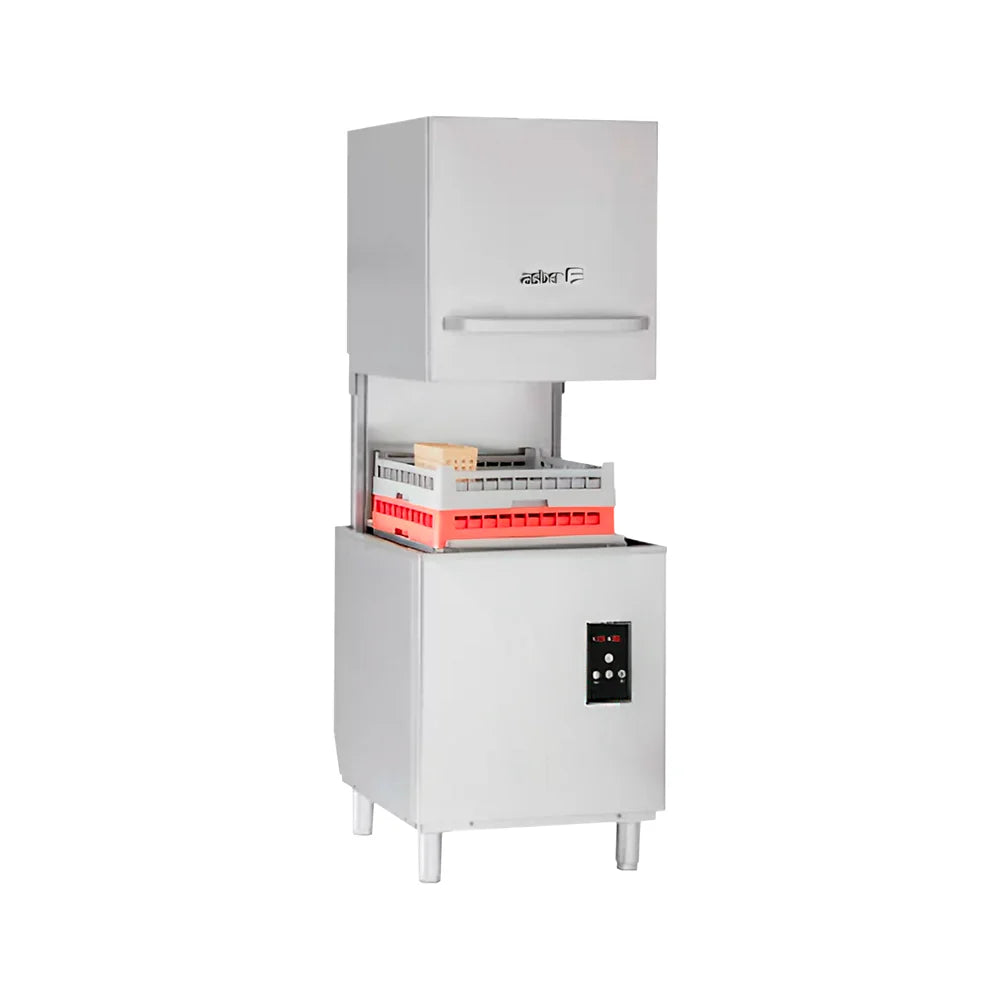 Asber GTX-H500 B W DD SA Lavavajilla de Capota 220 V incluye bomba de vaciado, bomba de enjuague y dosificador 3N+T