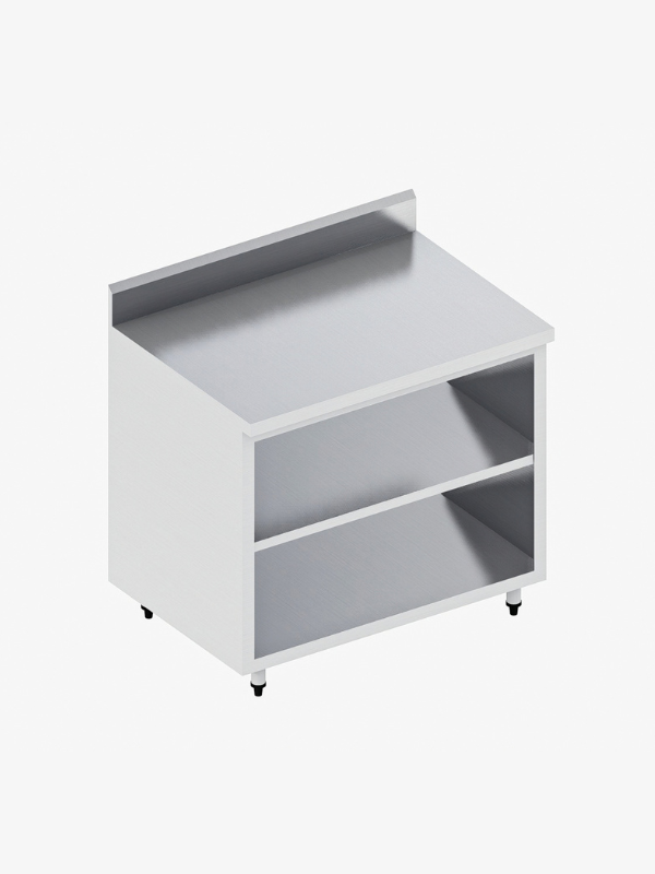 Gabinete Abierto de Acero Inoxidable (100x70 x 90 cm) GA-1