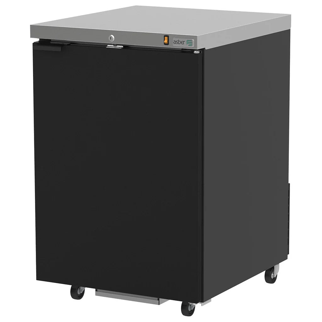 Asber ABBC-23 HC Refrigerador Contrabarra Vinil Negro 1 Puerta Solida 8.9 Pies