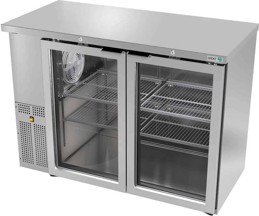 Asber ABBC-24-48-SG HC Refrigerador de Contrabarra 48" en Acero Inoxidable Slim Line