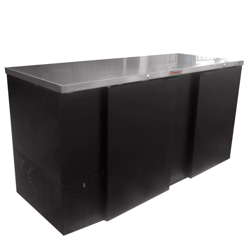 Asber ABBC-68 HC Refrigerador Contrabarra Vinil Negro 2 Puertas Solidas 26.3