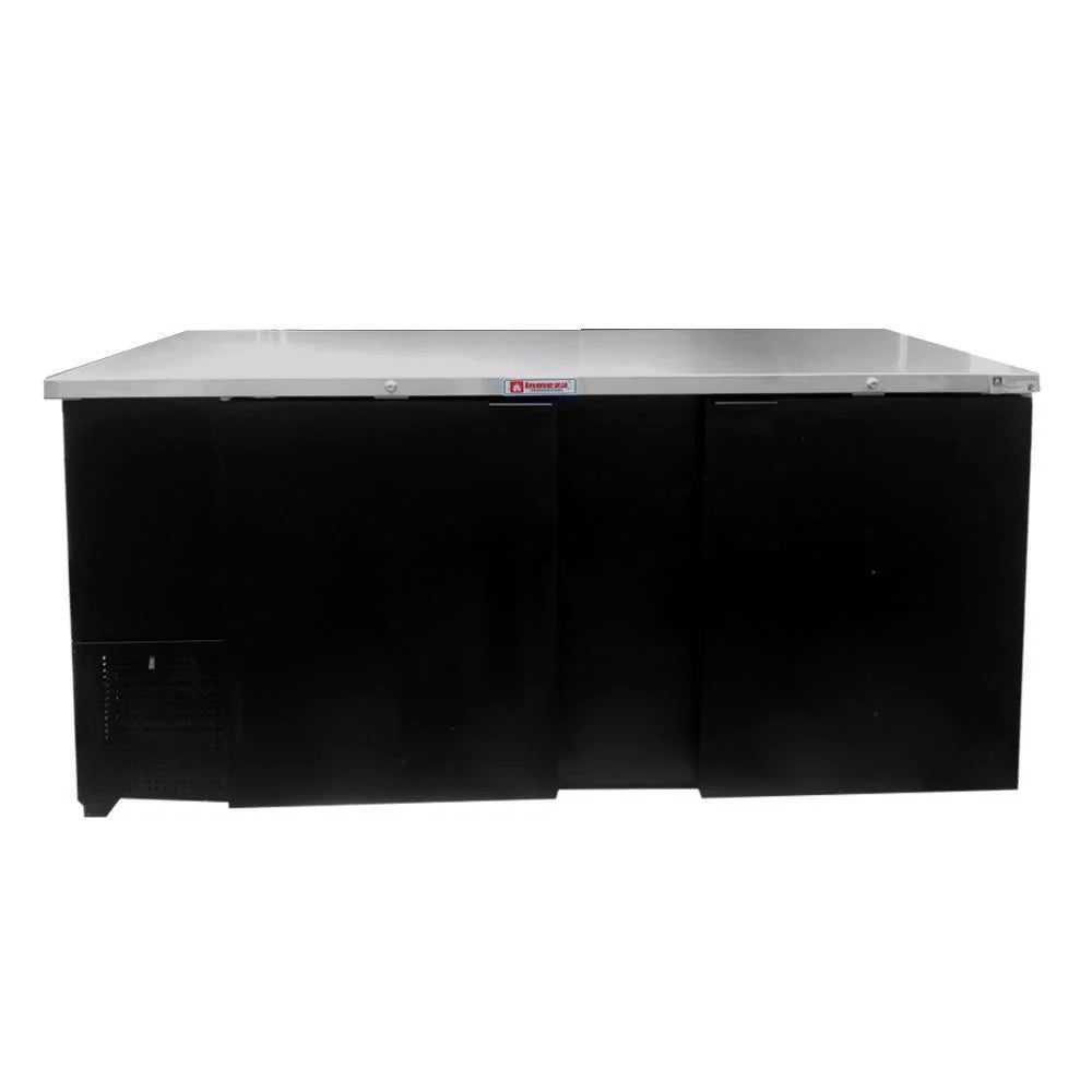 Asber ABBC-68 HC Refrigerador Contrabarra Vinil Negro 2 Puertas Solidas 26.3