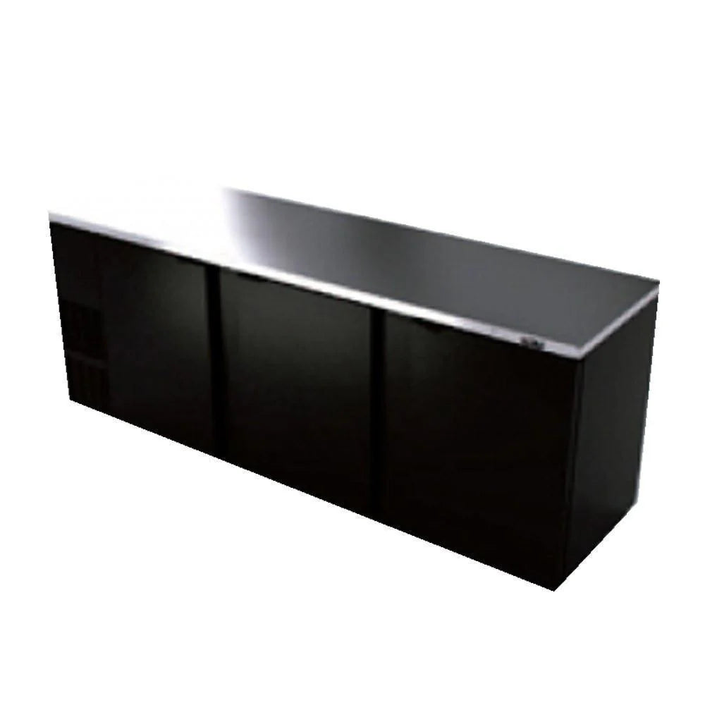 Asber ABBC-94 HC Refrigerador Contrabarra Vinil Negro 3 Puertas Solidas 26.4