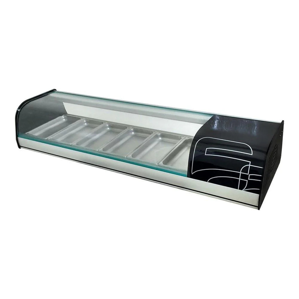 Asber ACTC-55 HC Vitrina Refrigerada para Sushi o Ingredientes de Mesa 6 1/3