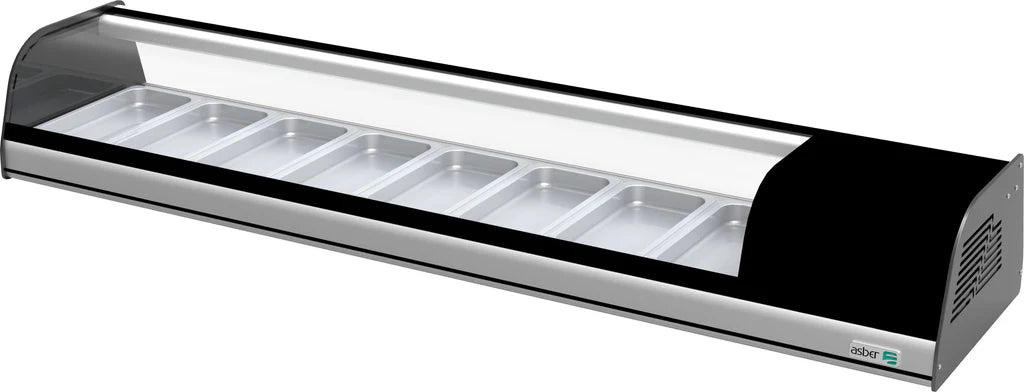 Asber ACTC-69 HC Vitrina Refrigerada para Sushi o Ingredientes de Mesa 8 1/3