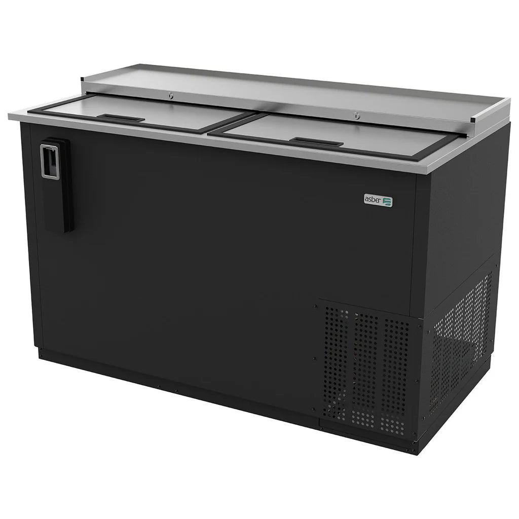 Asber ADBC-50 HC Botellero en Vinil Negro Acero Inoxidable 2 Puertas 14 Pies