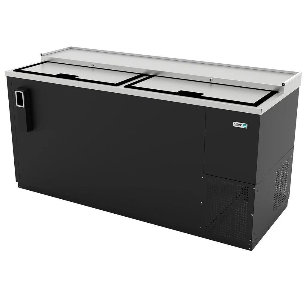 Asber ADBC-65 HC Botellero en Vinil Negro 2 Puertas Acero Inoxidable 20 Pies