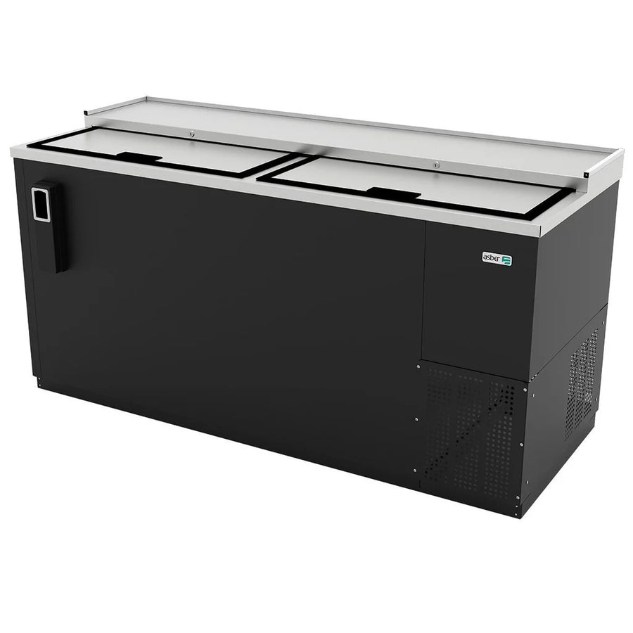 Asber ADBC-65 HC Botellero en Vinil Negro 2 Puertas Acero Inoxidable 20 Pies