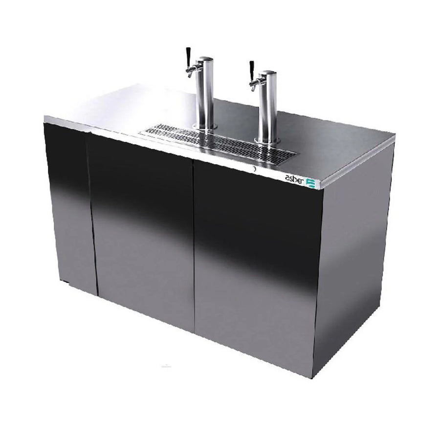 Dispensador de Cerveza 2 Puertas Acero Inoxidable Asber ADDC-68-S-HC