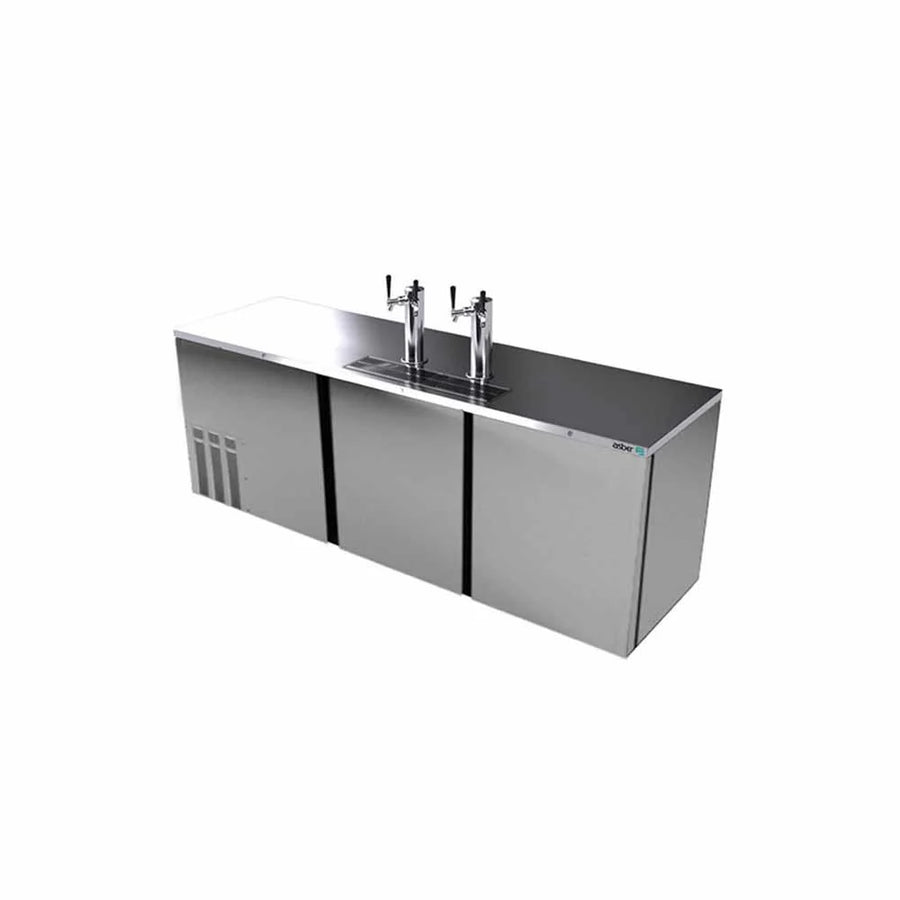 Dispensador de Cerveza 3 Puertas Acero Inoxidable Asber ADDC-94-S-HC