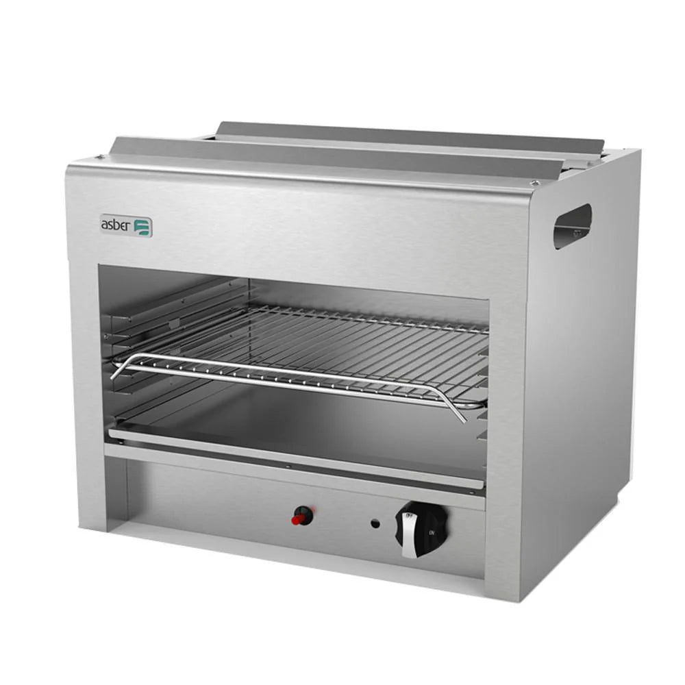 Asber AECM-24 Salamandra manual con Quemadores Infrarrojos Acero Inoxidable