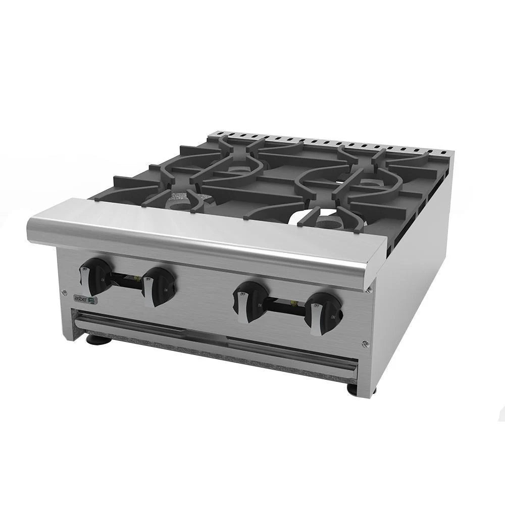 Asber AEHP-4-24 Parrillas a Gas de 4 Fuegos Abiertos Acero Inoxidable