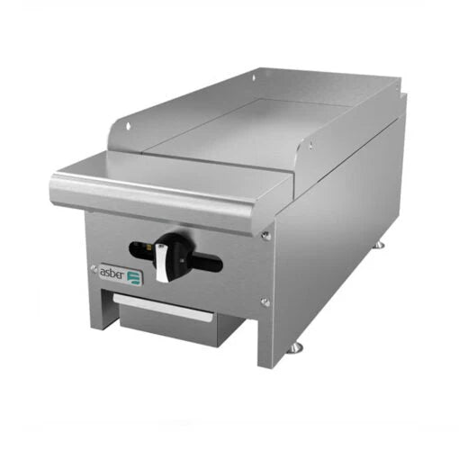 Asber AEMG-12 plancha lisa a gas lp con placa de 5/8"