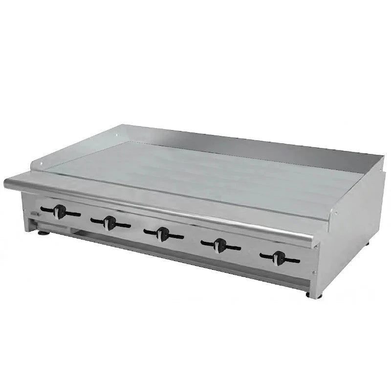 Asber AEMG-60-H LPG Plancha Lisa a Gas con Placa de 3/4″ 5 Quemadores