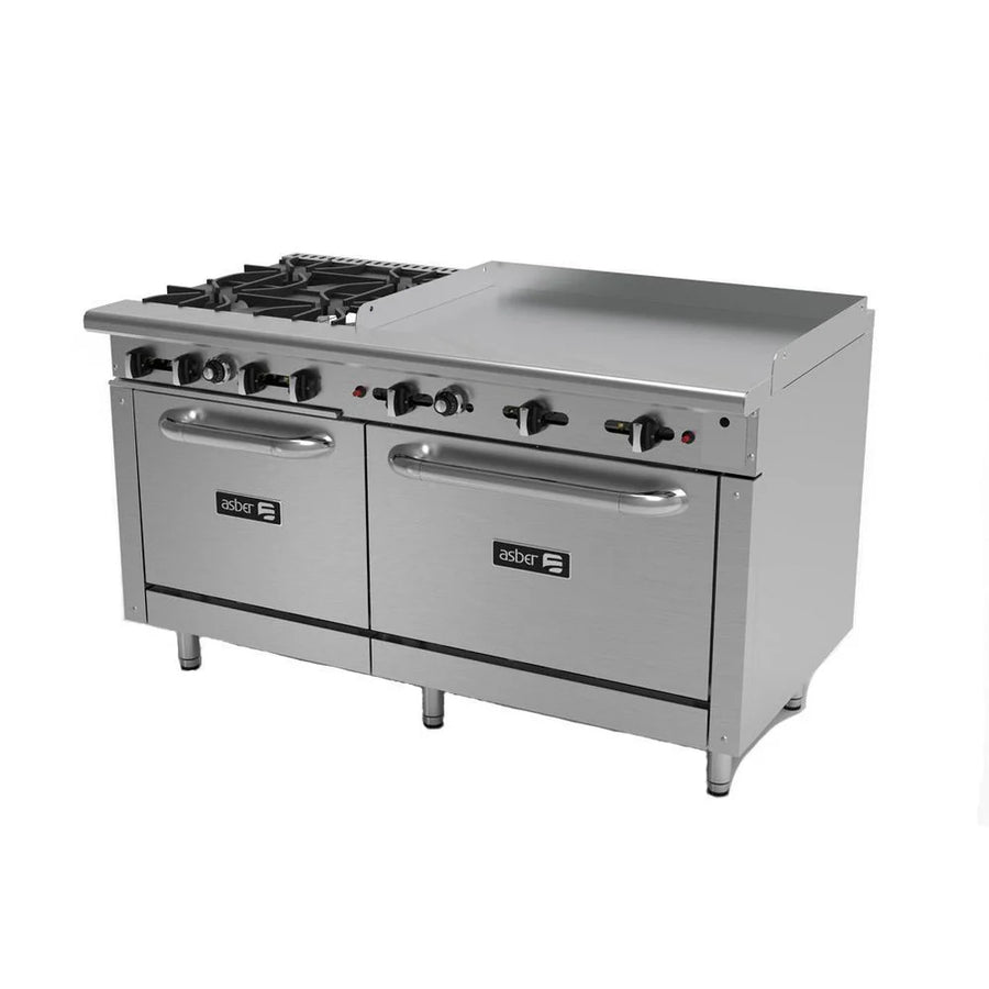 Estufa 4 Quemadores Asber AEMR-2-G36-B4-60-H