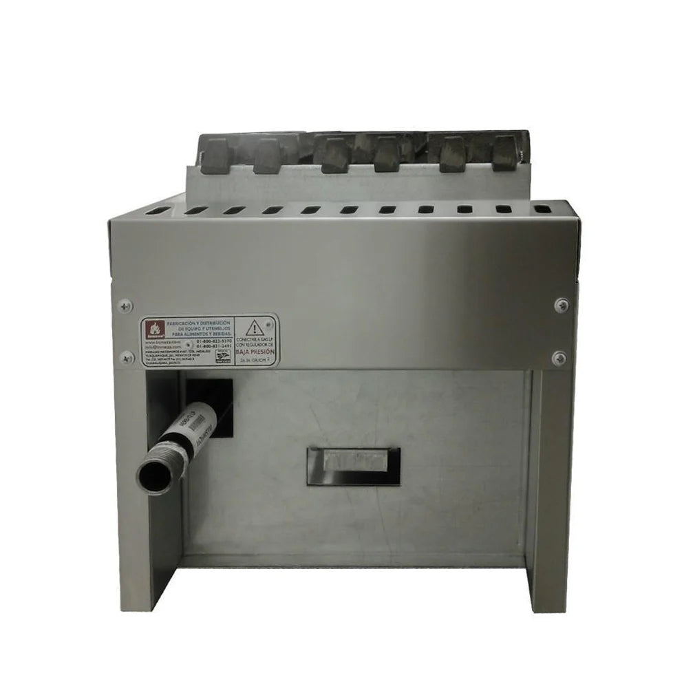 Asber AERB-12 Asador a Gas - Radiante 12" Acero Inoxidable