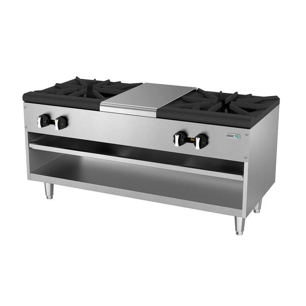 Asber AESP-48-4 Fogon de Gas 2 Secciones