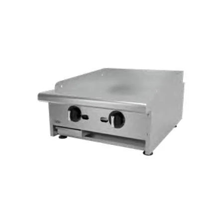 Asber AETG-24-H LPG Plancha Lisa A Gas LP Termostatica 2 Quemadores Tipo U