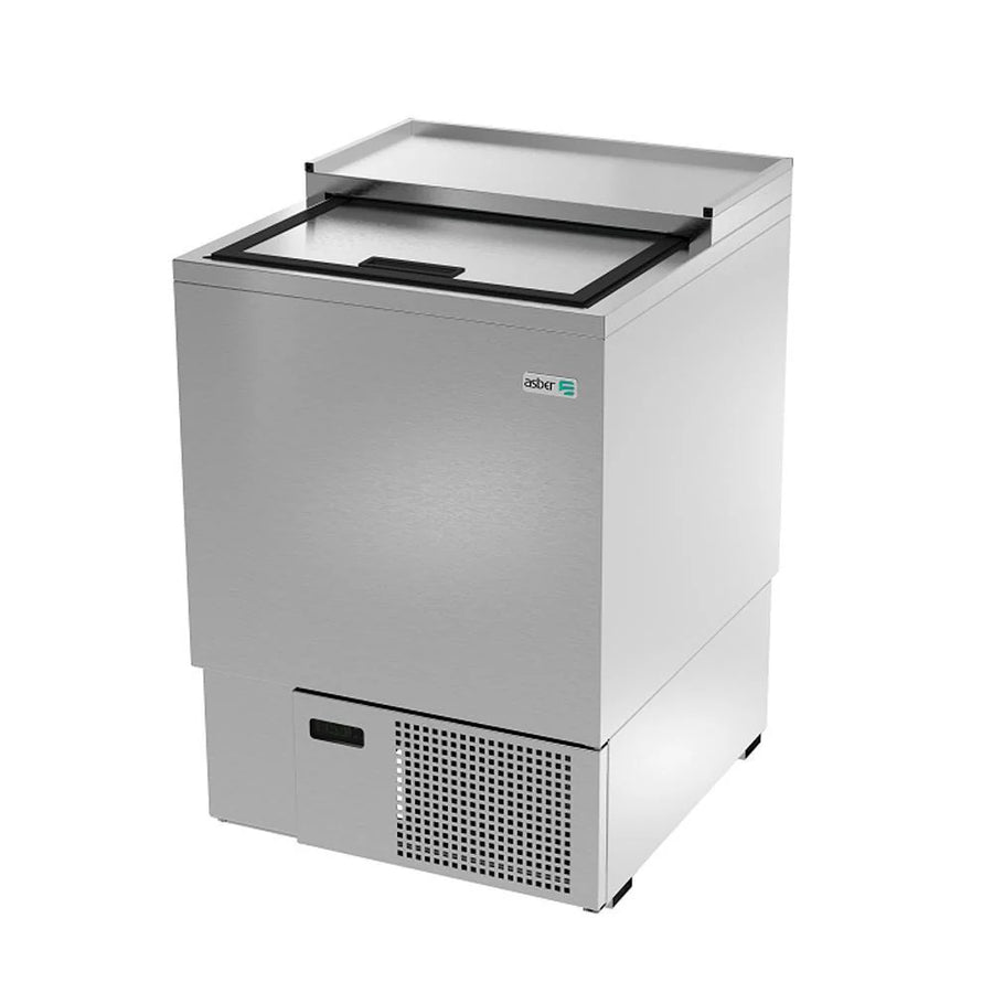Asber AGF-24-S HC Congelador Glass Froster 1 Puerta Deslizable 13.23 ft