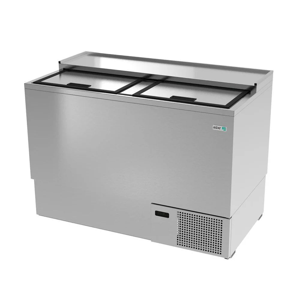 Asber AGF-50-S HC Congelador Glass Froster de 2 Puertas Solidas Corredizas Acero Inoxidable
