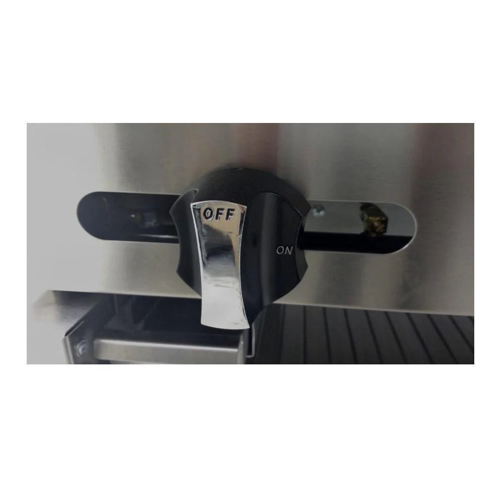 Asber AMR-48 Estufa 4 fuegos Abiertos + Plancha 24" + Horno + Gratinador Acero Inoxidable