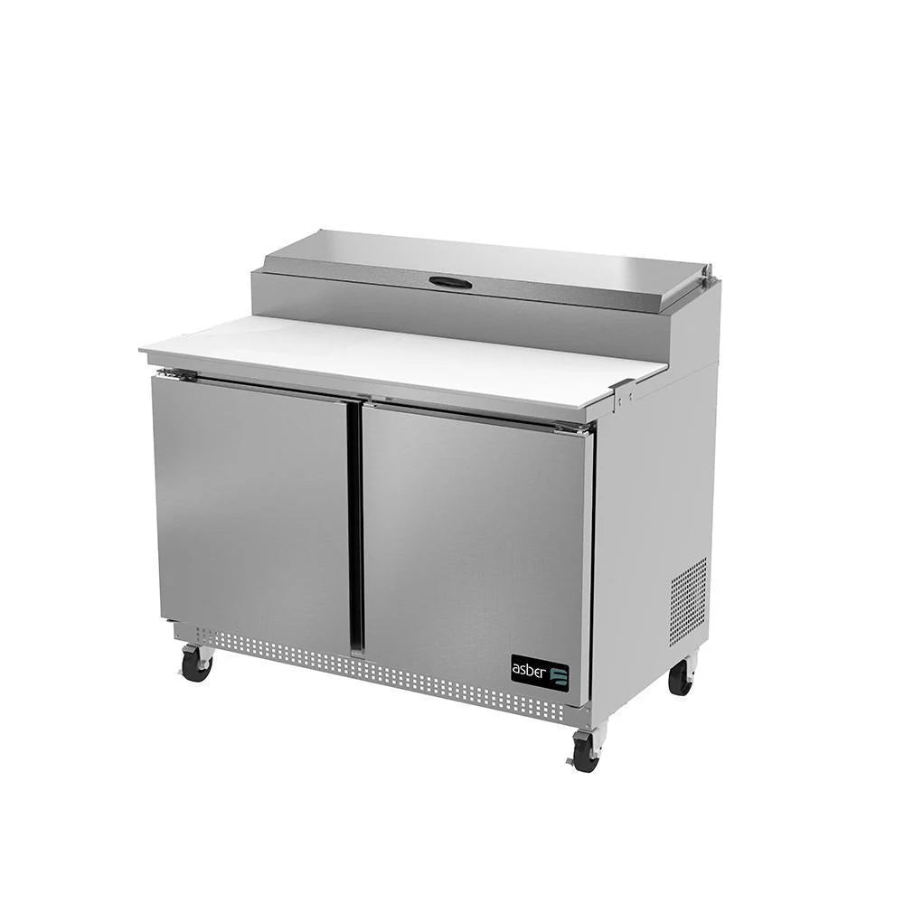 Asber APTP-48 HC Mesa Refrigerada de Preparación para Pizza 2 Puertas 115 V