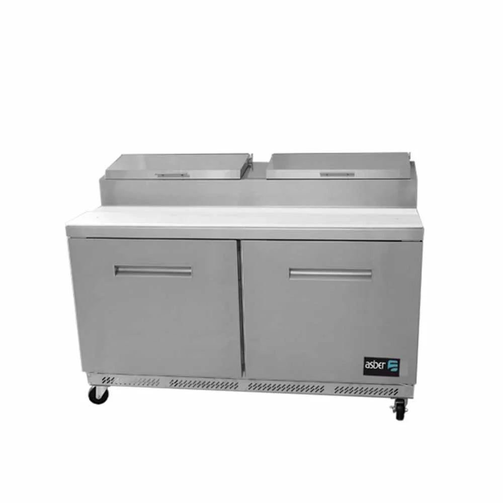Asber APTP-60 HC Mesa refrigerada de preparación para pizza 2 Puertas