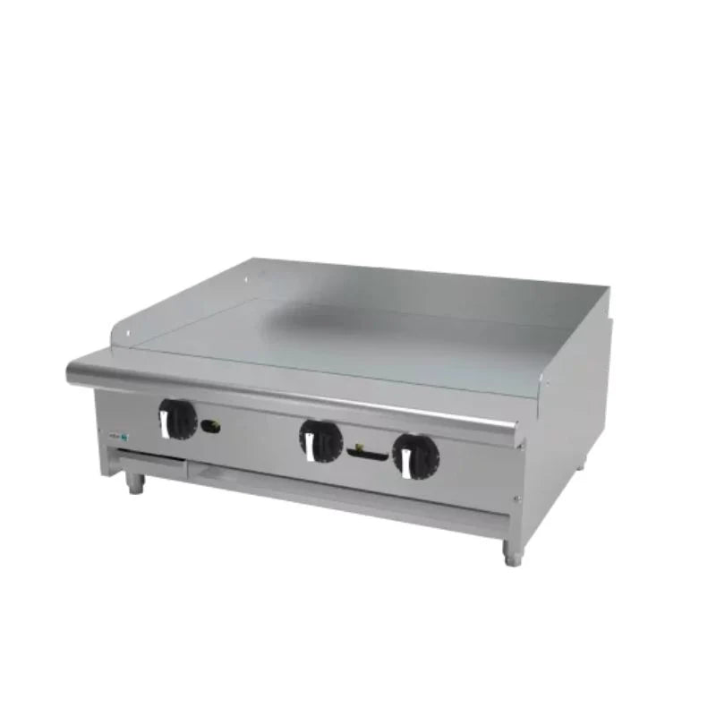 Asber AETG-36-H LPG Plancha Lisa a Gas LP Termostatica 3 Quemadores Tipo U