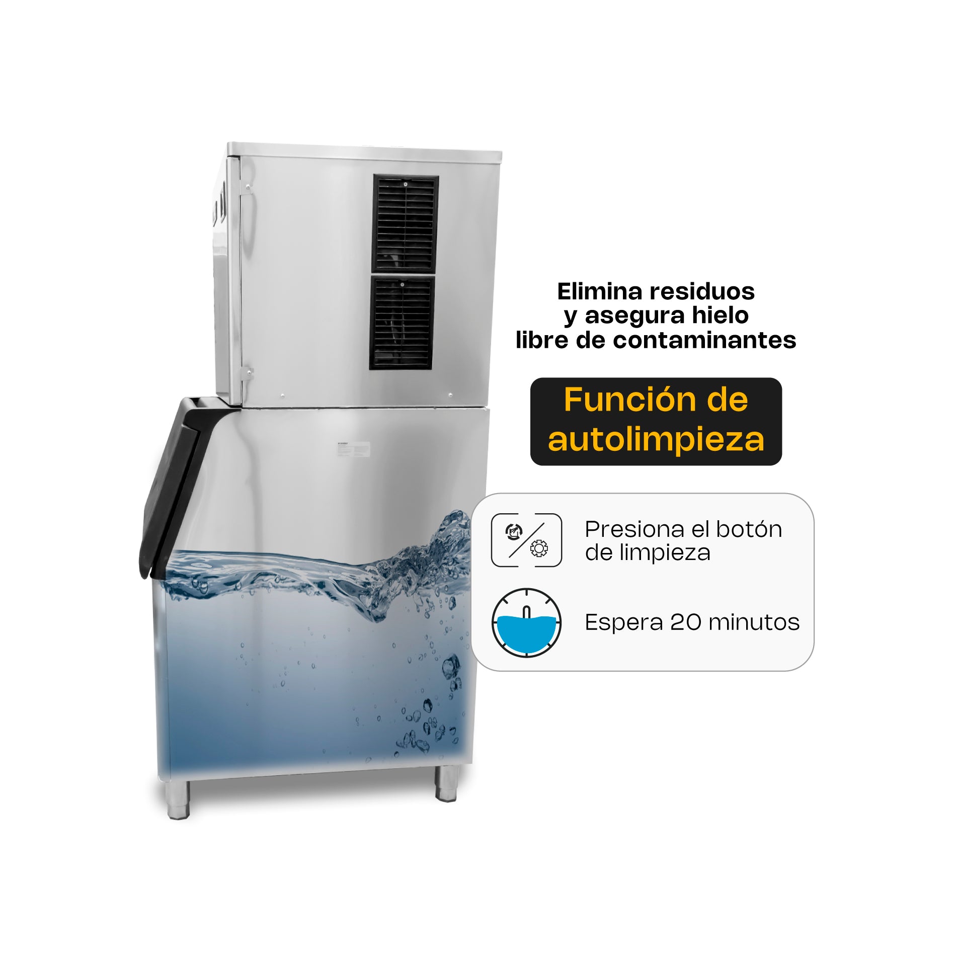 Rhino FAHIEL-200 Fabrica De Hielo 200Kg / 24Hr 750 W 115V