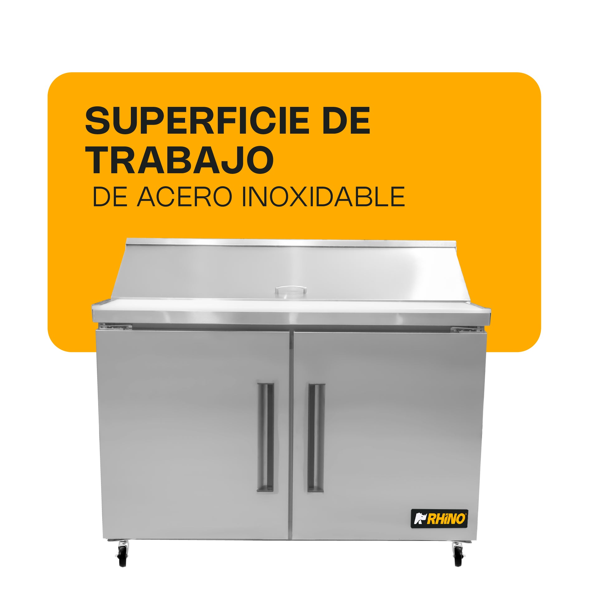 Rhino MERSAL-48 Mesa Refrigerada De Preparación 13.3 Pies