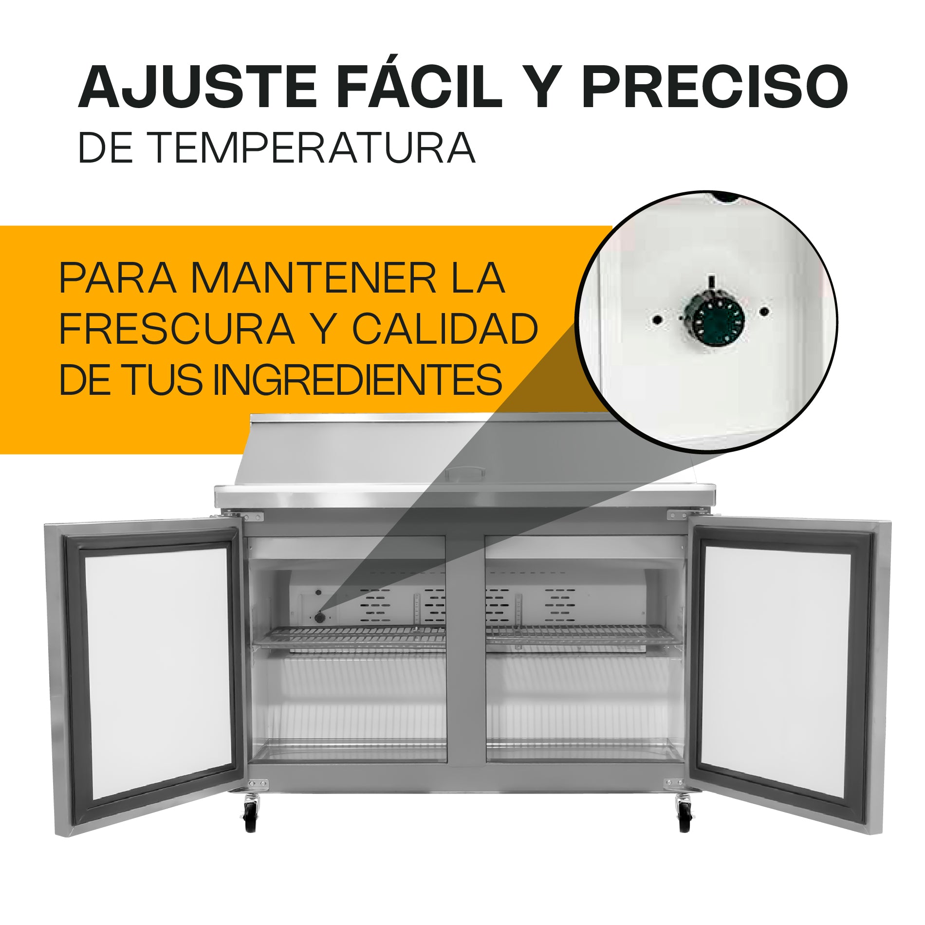 Rhino MERSAL-48 Mesa Refrigerada De Preparación 13.3 Pies