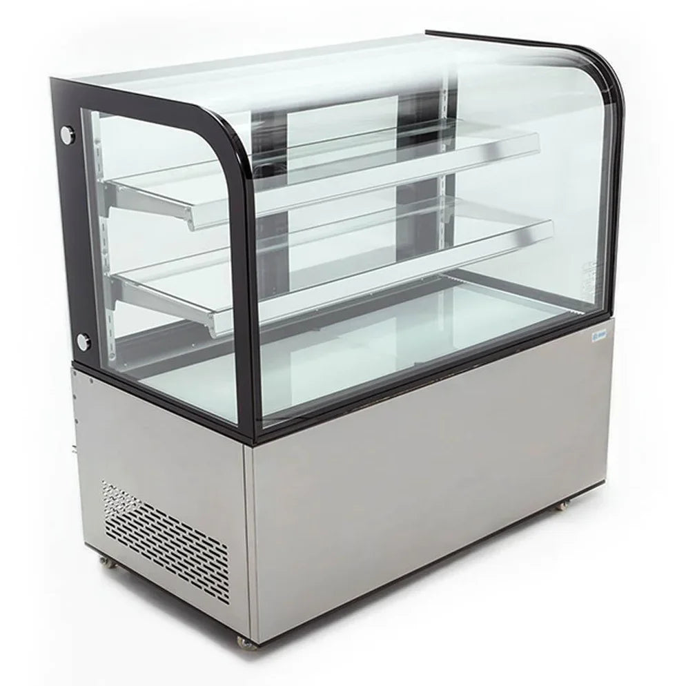 ARC-370Y MIGSA VITRINA REFRIGERADA DE PISO CON CRISTAL CURVO DE 120 CM DE FRENTE
