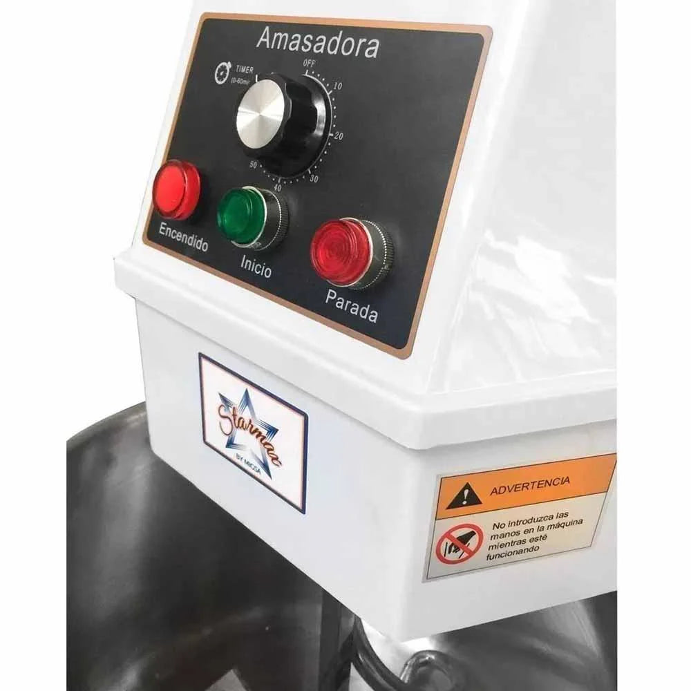 MIGSA HD-40A/110 | Amasadora 40 Lts Doble giro Transmision de Banda | 2 Velocidades | Tazón Acero Inoxidable | Masa Pizza, panificacion