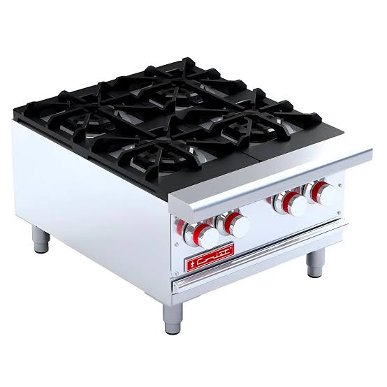 Parrilla a Gas 4 Quemadores Octagonales, 2 Parrillas Superiores Coriat PCV-4 MASTER DE MESA