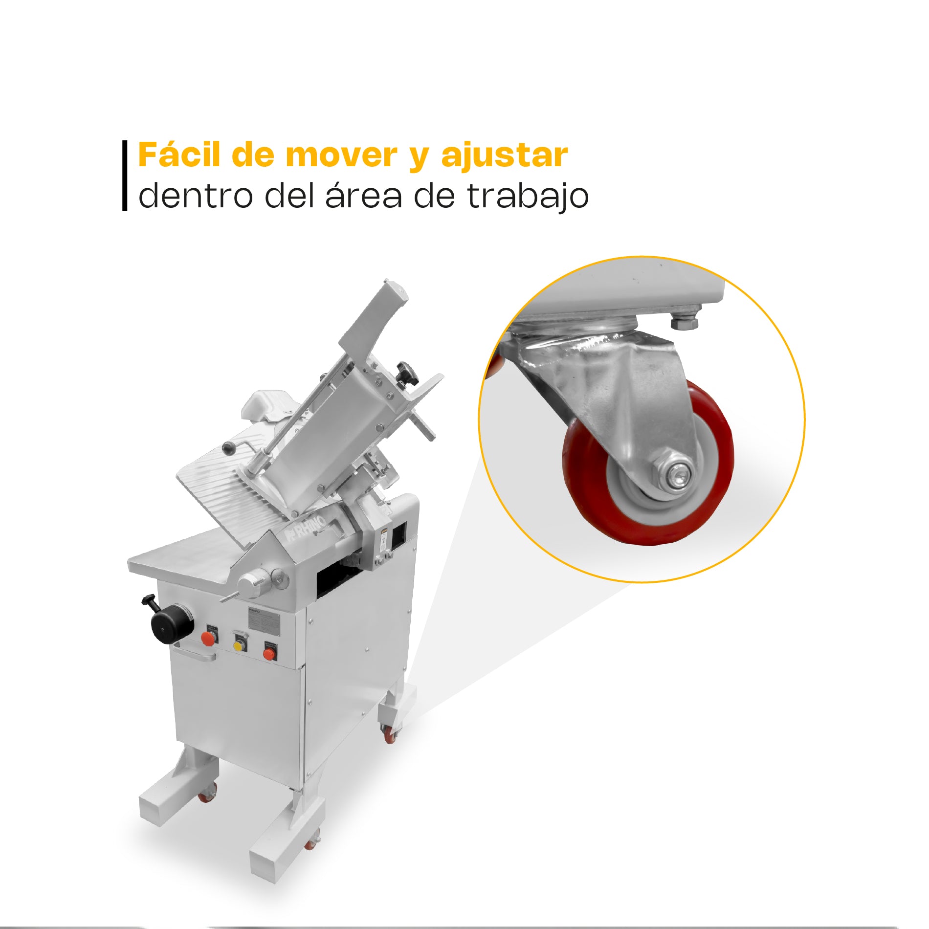 Rhino REBAC-363 Rebanadora Automática para Carne Semi Congelada 30 Kg 1 Hp 110V