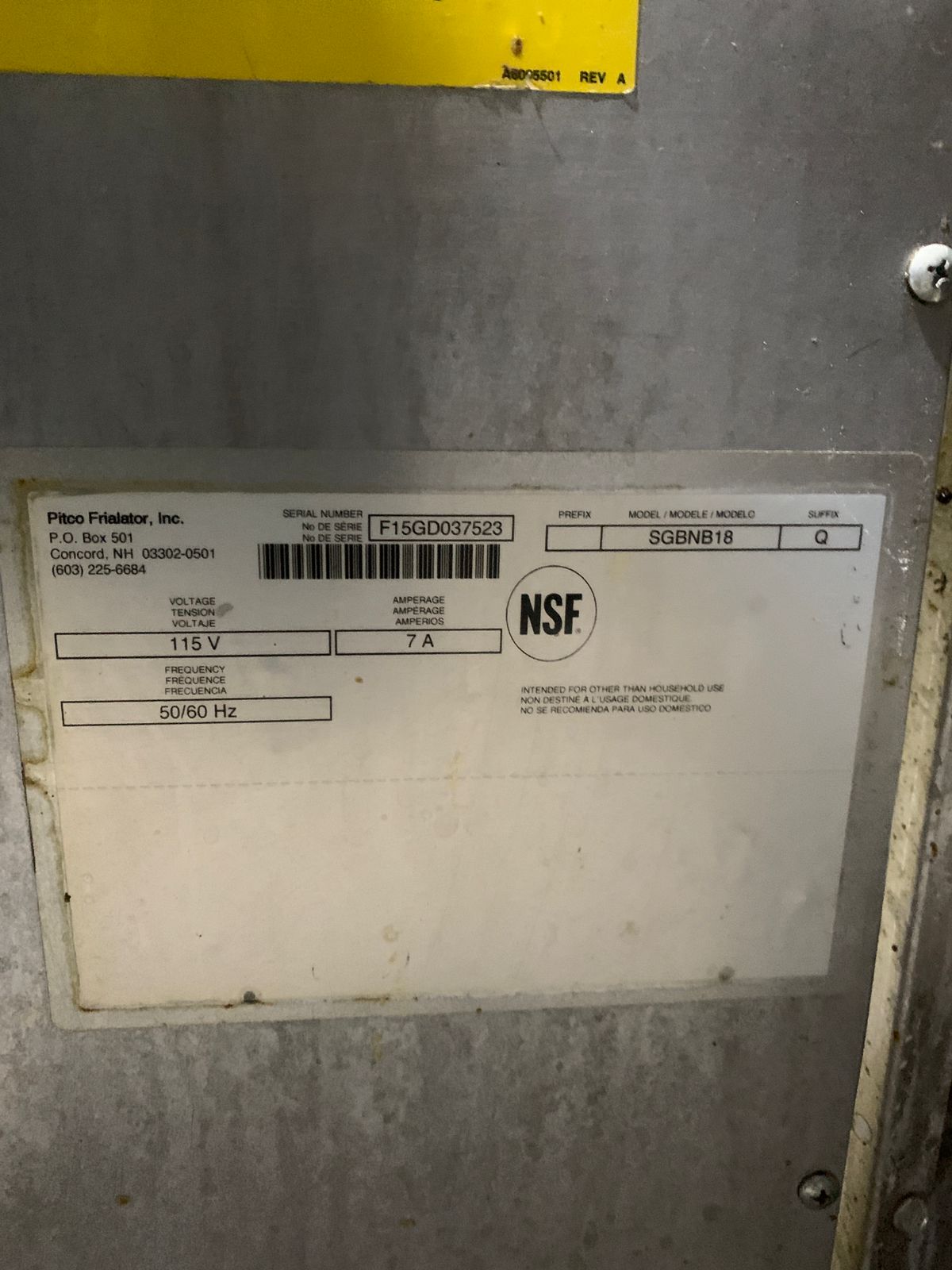 Freidora 2 Tinas Pitco con escurridor y cajón filtrador (Reacondicionado)