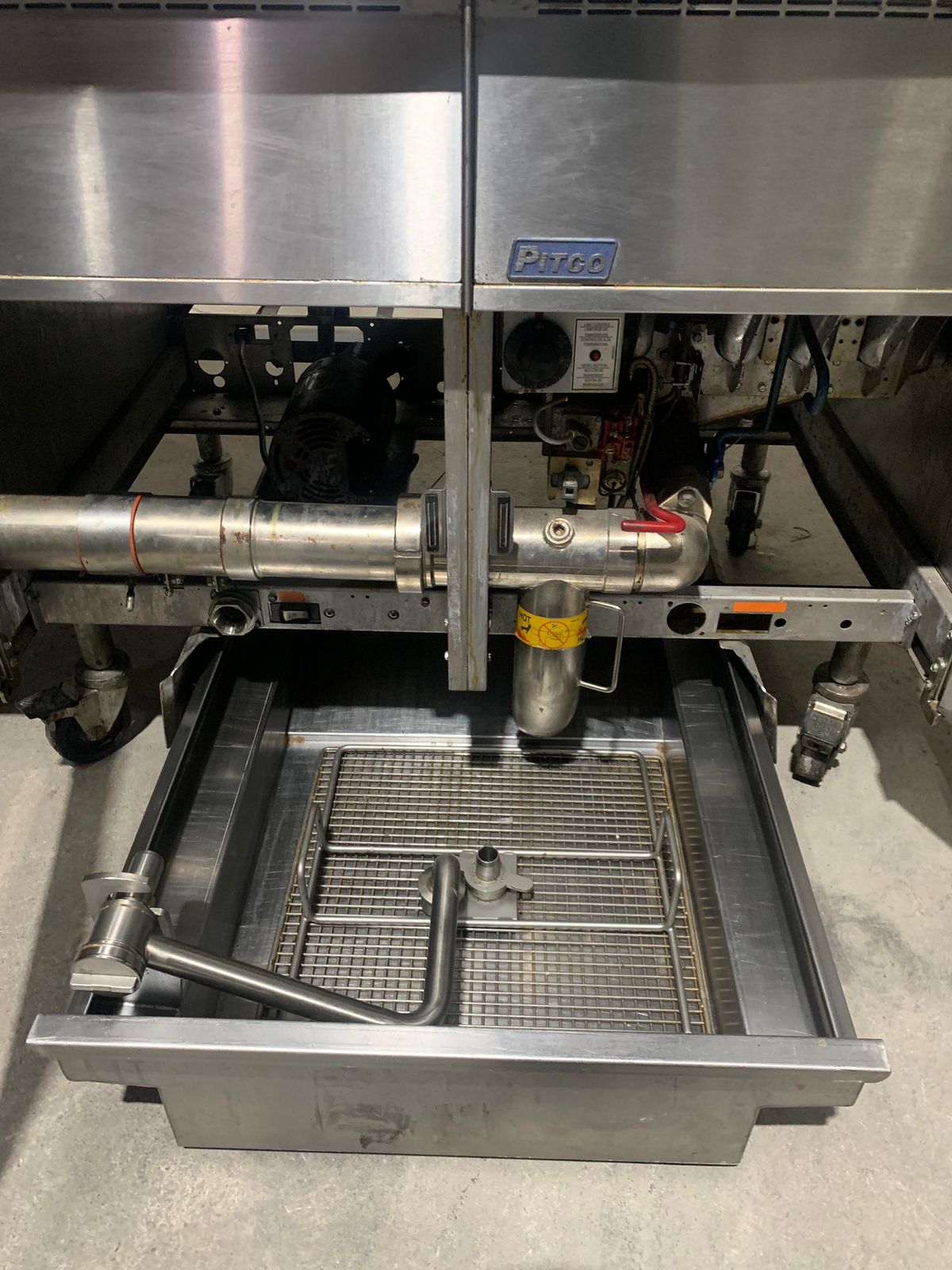 Freidora 2 Tinas Pitco con escurridor y cajón filtrador (Reacondicionado)