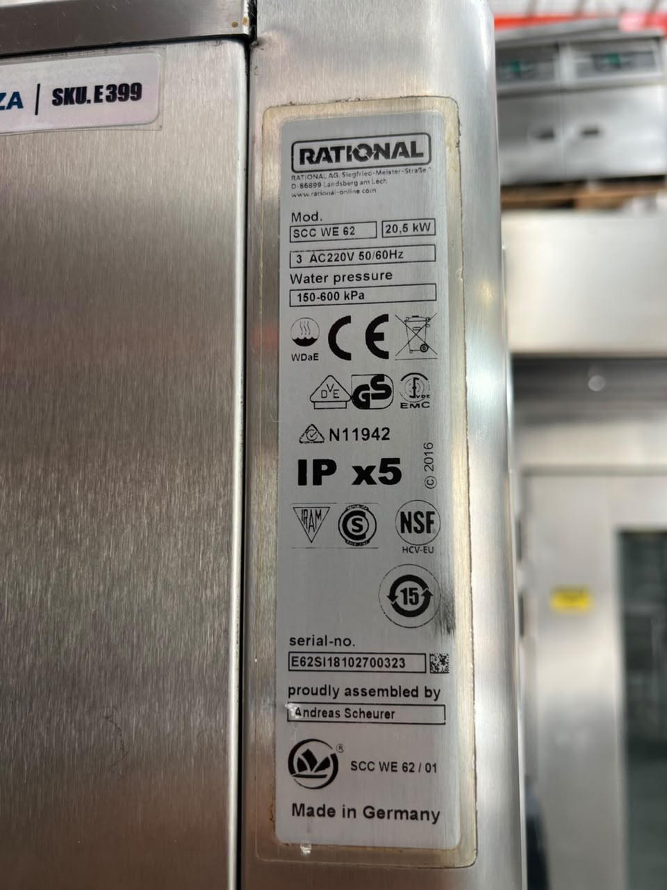 Hornos Combi Rational SCC WE 62E y SCC WE 102E (Reacondicionado)