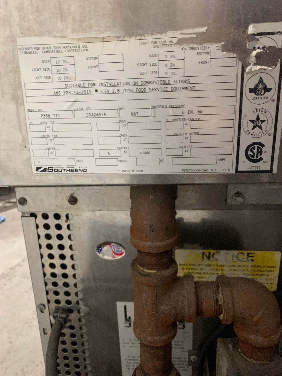 Plancha con Horno Southbend P36N-TTT (Reacondicionado)