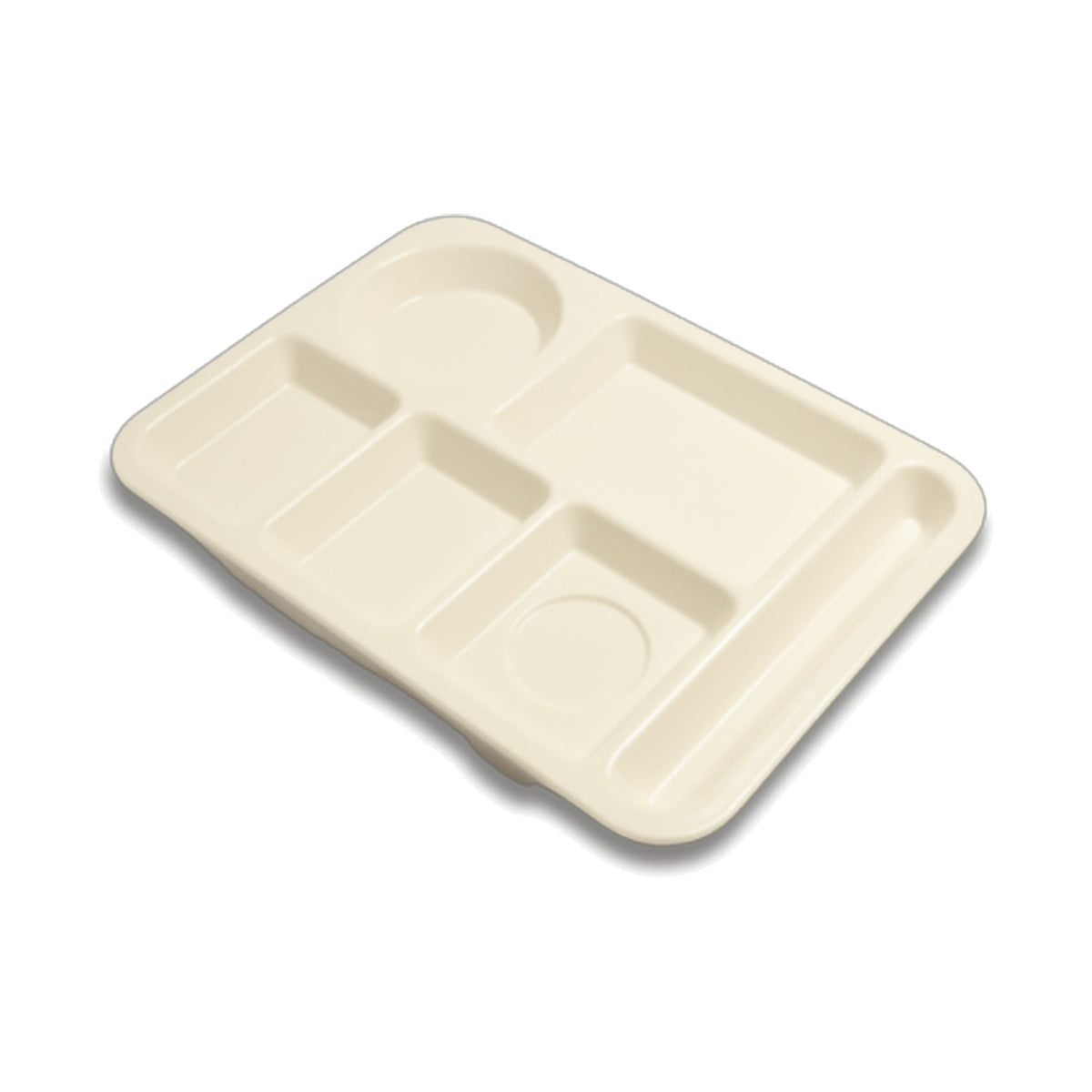 Charola de Melamina con Divisiones Beige Concassé 35 x 25 x 2.5 cm (6 divisiones)