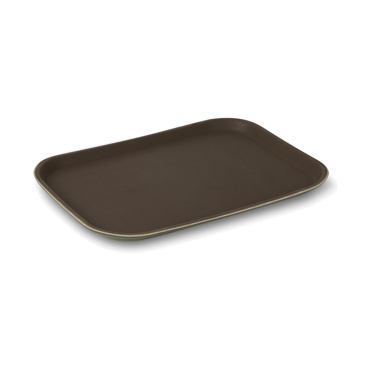 Charola Rectangular Antiderrapante Café Concassé 14" x 18"