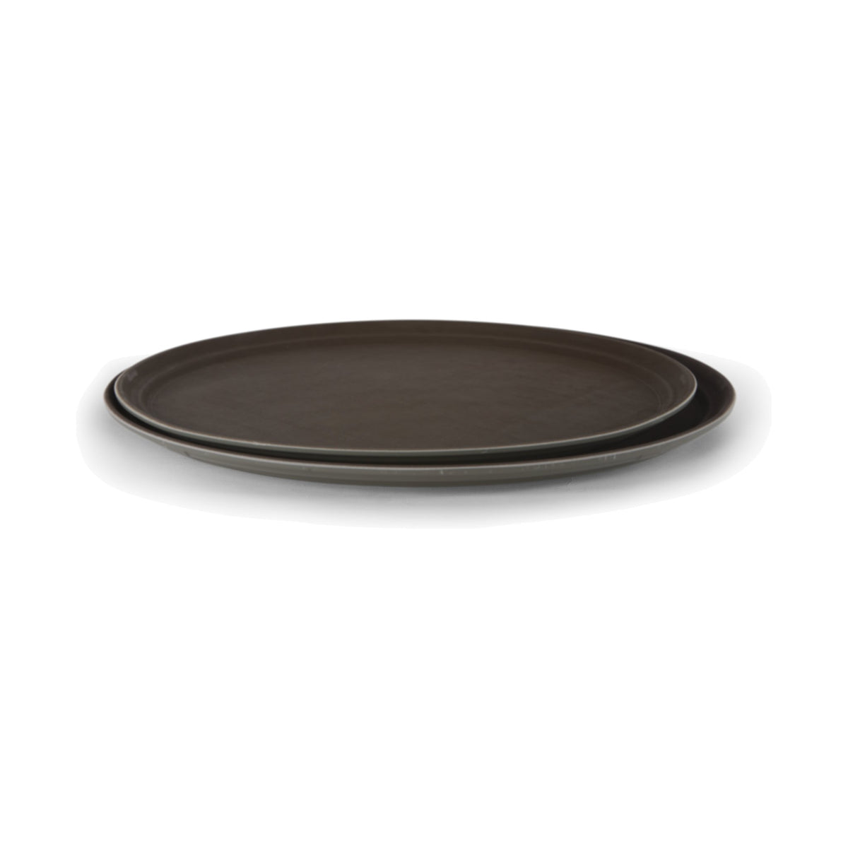Charola Ovalada Antiderrapante Concassé 22" x 27" Café #Color_Café