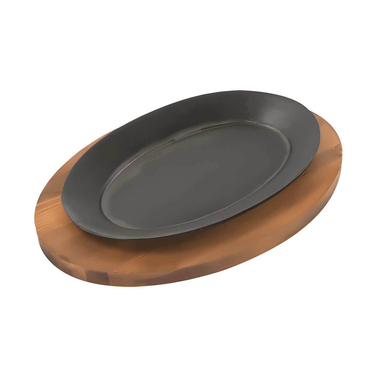 Comal de Acero al Carbón Concassé Para carne ovalado 29 x 20 cm