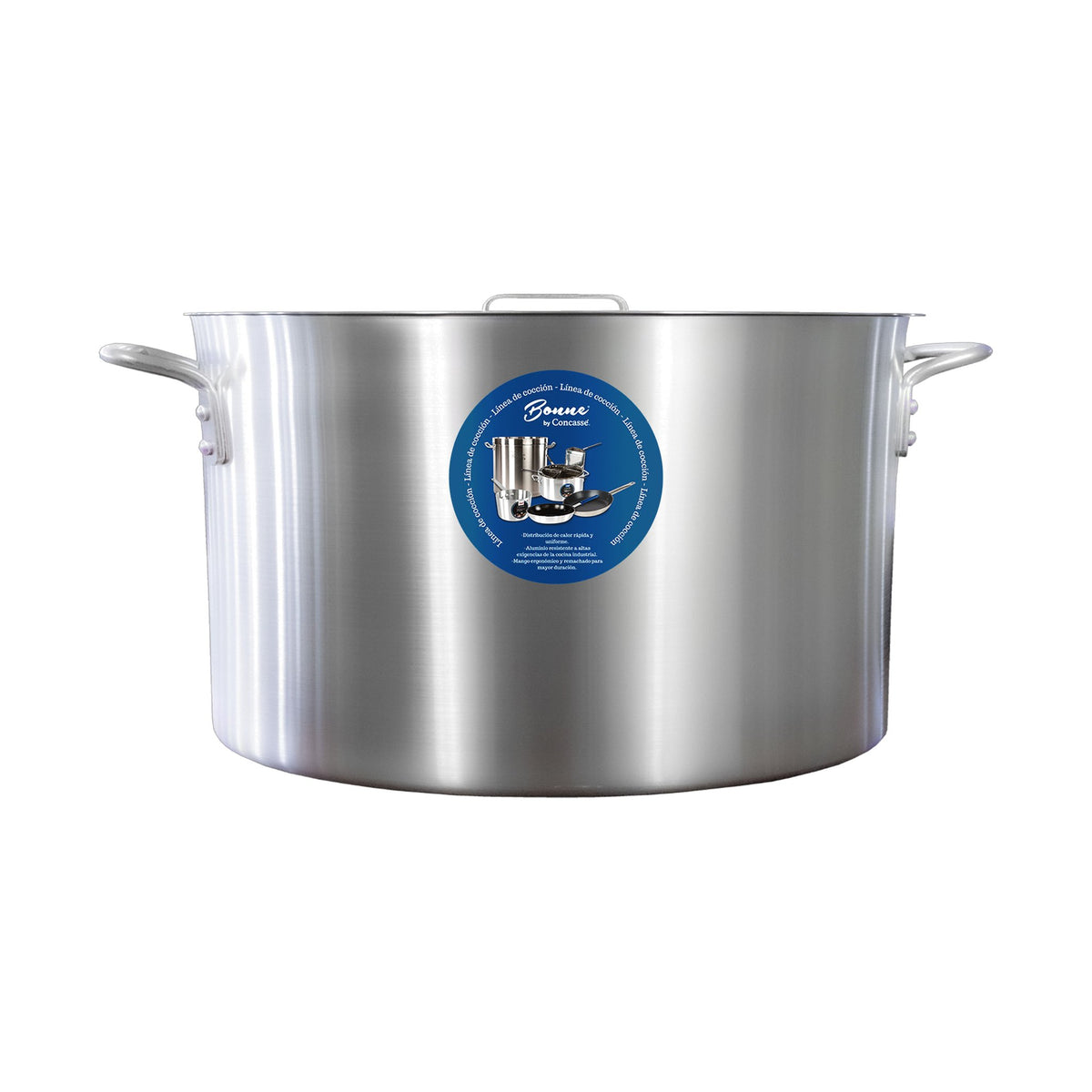 Media Olla de Aluminio Triple Fuerte con Tapa Concassé 20 L (33 x 23 cm)