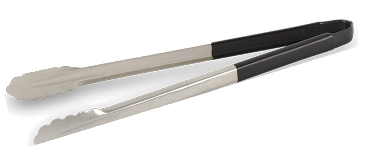 Pinza de Acero Inoxidable con Cubierta de Plástico Concassé Negro #Color_Negro
