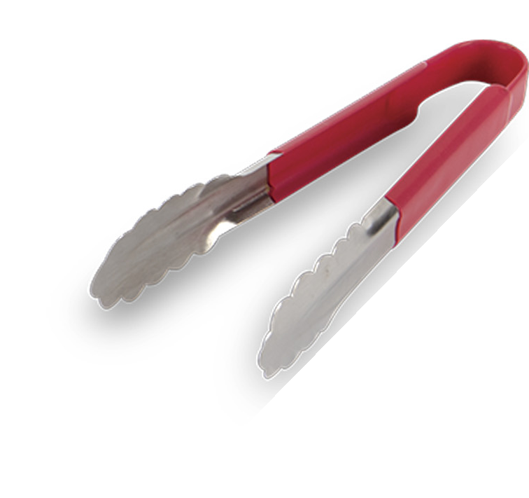 Pinza de Acero Inoxidable con Cubierta de Plástico Concassé Rojo #Color_Rojo
