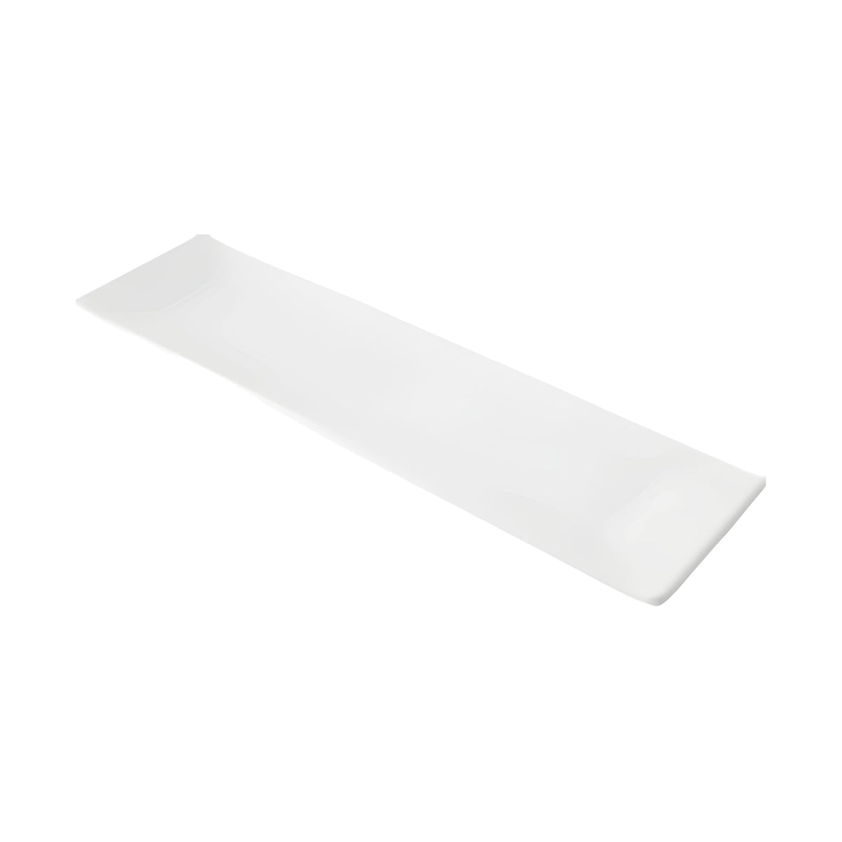 Plato Rectangular de Melamina Concassé 24 x 16 cm Blanco #Color_Blanco